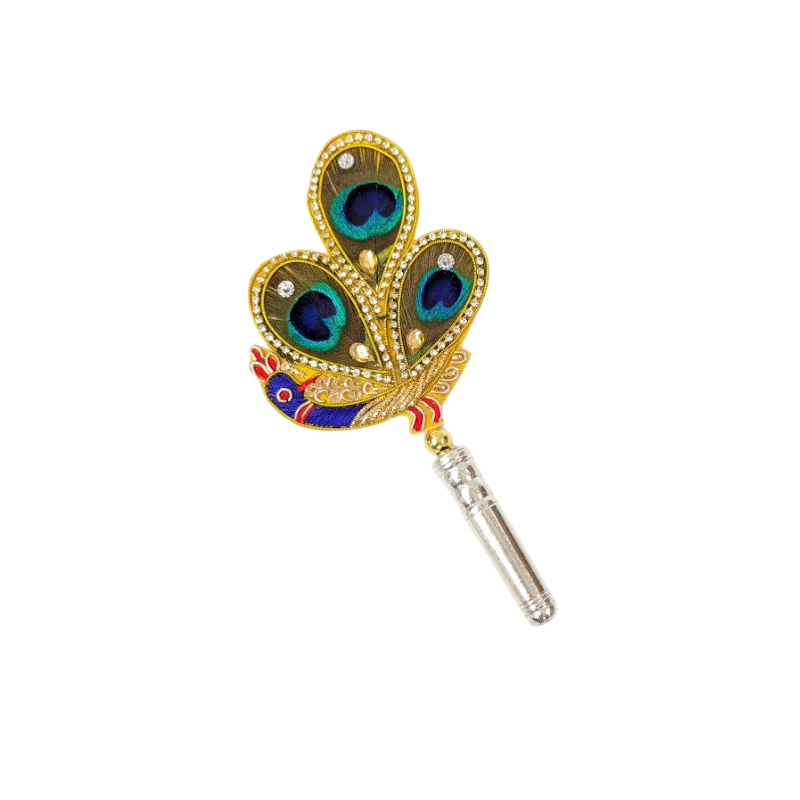 Handcrafted 3 Par Pure Silver Mor Pankh Patch Shriramsilverworks