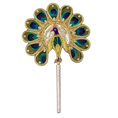 Handcrafted 11 Par Pure Silver Mor Pankh Patch Round Shriramsilverworks