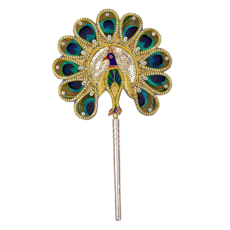 Handcrafted 11 Par Pure Silver Mor Pankh Patch Round Shriramsilverworks