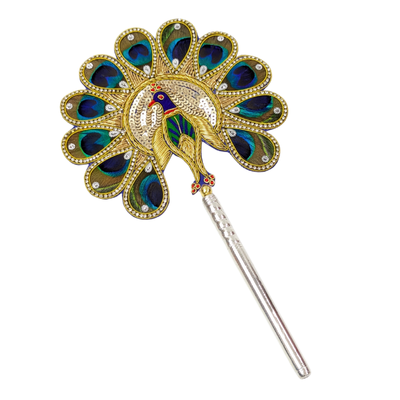 Handcrafted 11 Par Pure Silver Mor Pankh Patch Round Shriramsilverworks