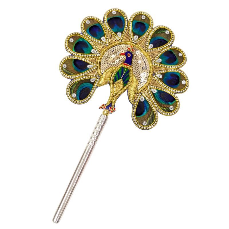 Handcrafted 11 Par Pure Silver Mor Pankh Patch Round Shriramsilverworks