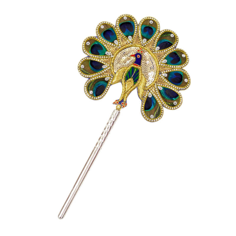 Handcrafted 11 Par Pure Silver Mor Pankh Patch Round Shriramsilverworks