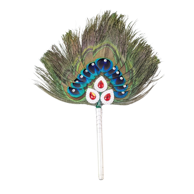 11 Par Pure Silver Mor Pankh Peacock Feather Shriramsilverworks