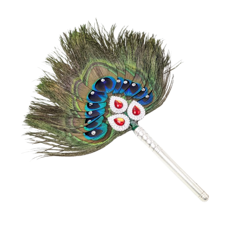 11 Par Pure Silver Mor Pankh Peacock Feather Shriramsilverworks