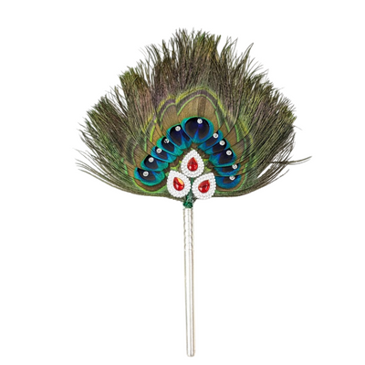 11 Par Pure Silver Mor Pankh Peacock Feather Shriramsilverworks