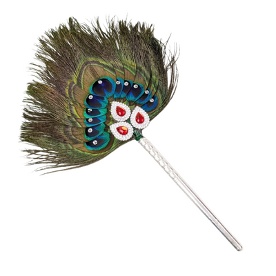 11 Par Pure Silver Mor Pankh Peacock Feather Shriramsilverworks