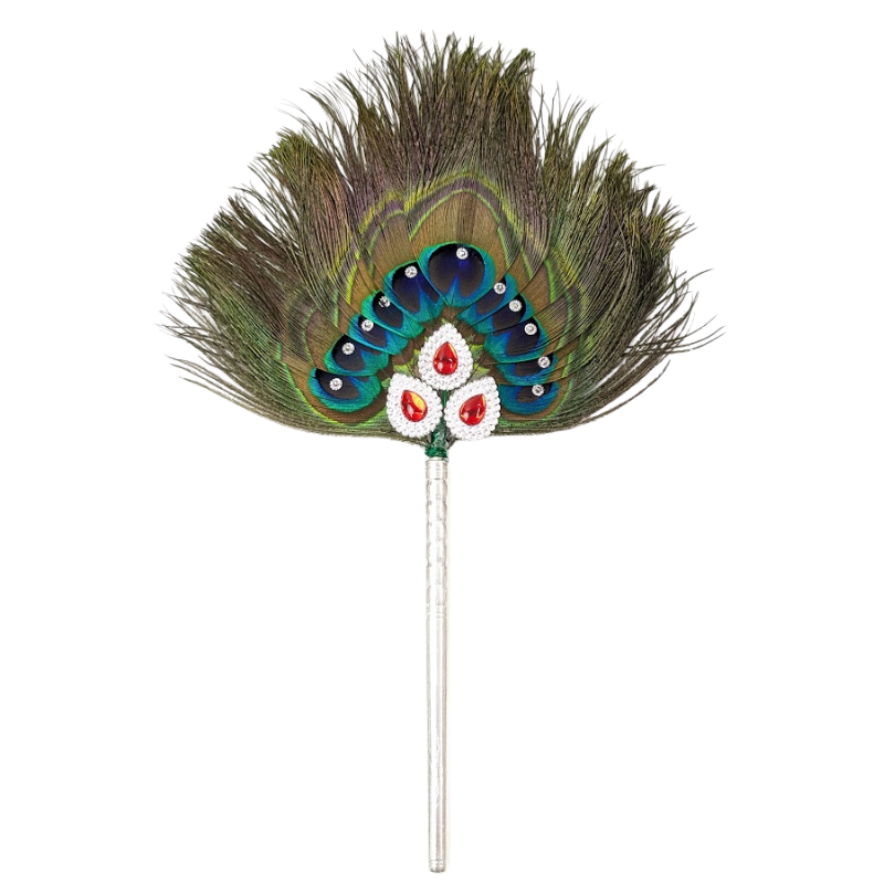 11 Par Pure Silver Mor Pankh Peacock Feather Shriramsilverworks