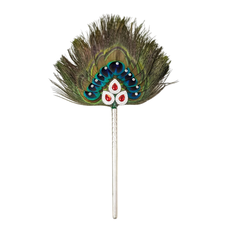 11 Par Pure Silver Mor Pankh Peacock Feather Shriramsilverworks