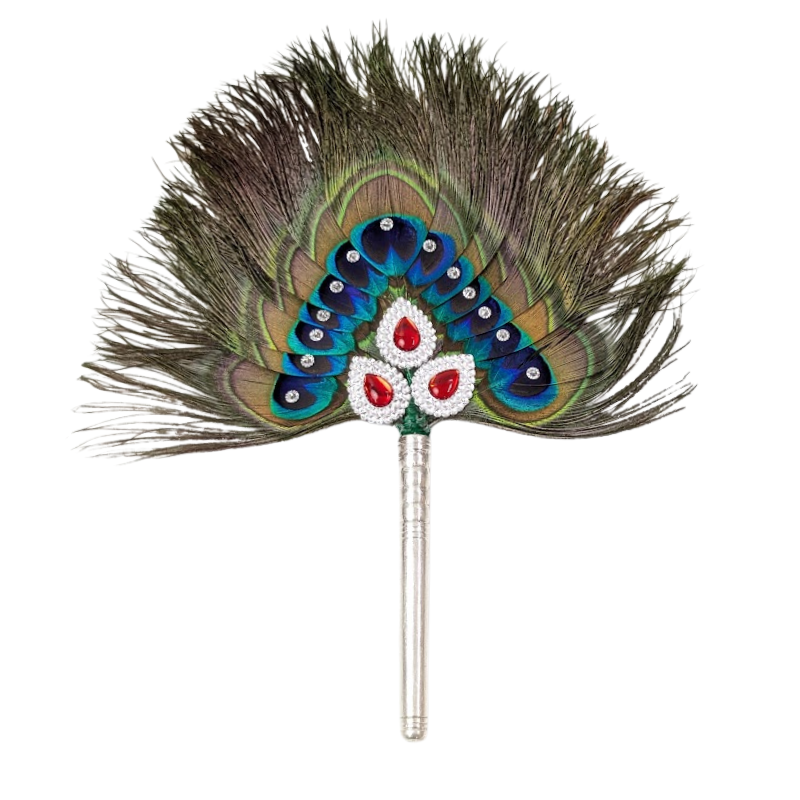 13 Par Pure Silver Mor Pankh Peacock Feather Shriramsilverworks