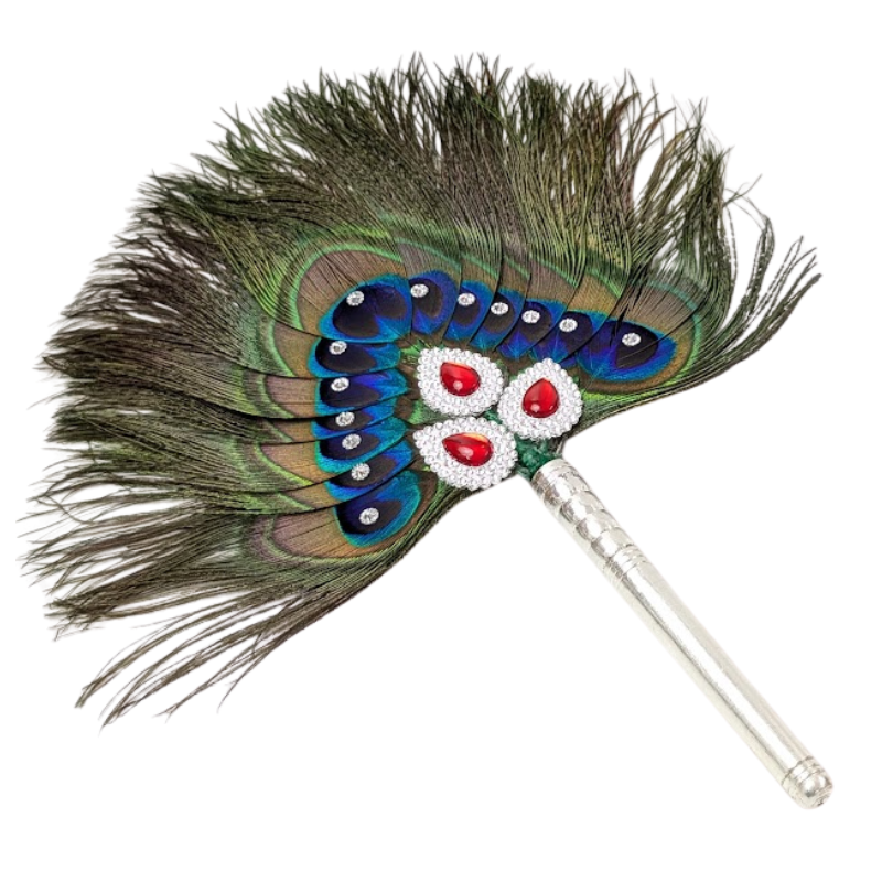 13 Par Pure Silver Mor Pankh Peacock Feather Shriramsilverworks