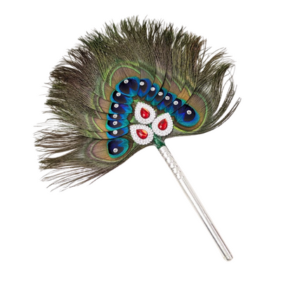 13 Par Pure Silver Mor Pankh Peacock Feather Shriramsilverworks