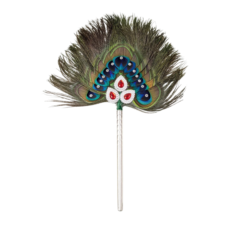 13 Par Pure Silver Mor Pankh Peacock Feather Shriramsilverworks