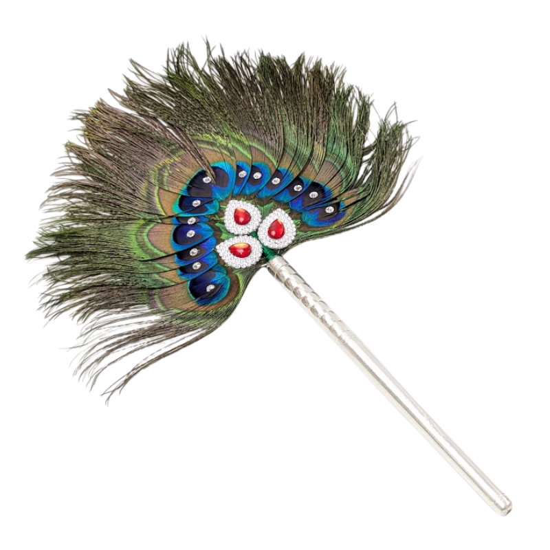 13 Par Pure Silver Mor Pankh Peacock Feather Shriramsilverworks