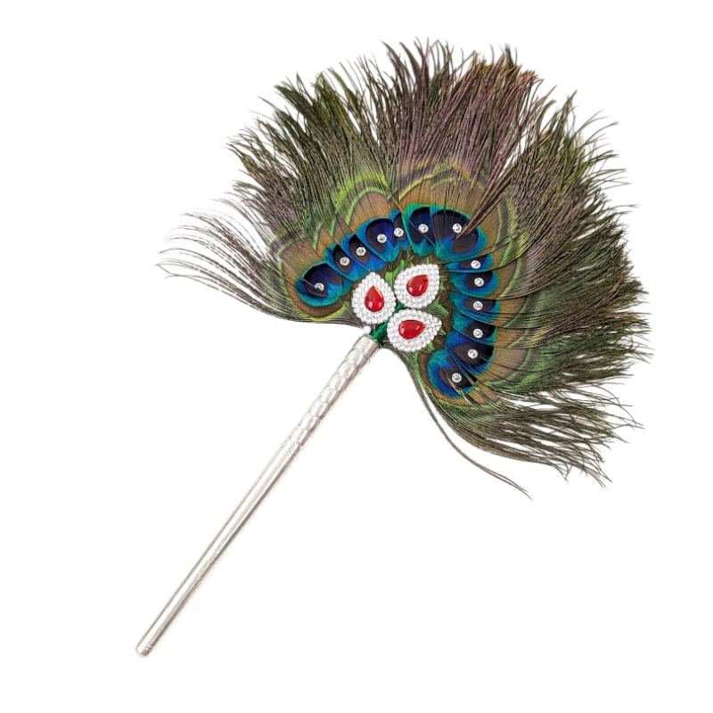 13 Par Pure Silver Mor Pankh Peacock Feather Shriramsilverworks