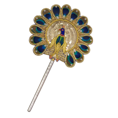 Handcrafted 14 Par Pure Silver Mor Pankh Patch Round Shriramsilverworks