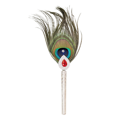 1 Par Pure Silver Mor Pankh Peacock Feather Shriramsilverworks