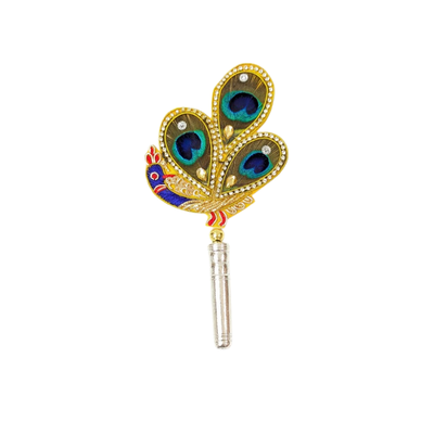 Handcrafted 3 Par Pure Silver Mor Pankh Patch Shriramsilverworks