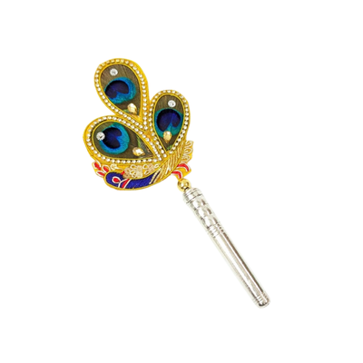 Handcrafted 3 Par Pure Silver Mor Pankh Patch Shriramsilverworks