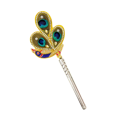 Handcrafted 3 Par Pure Silver Mor Pankh Patch Shriramsilverworks