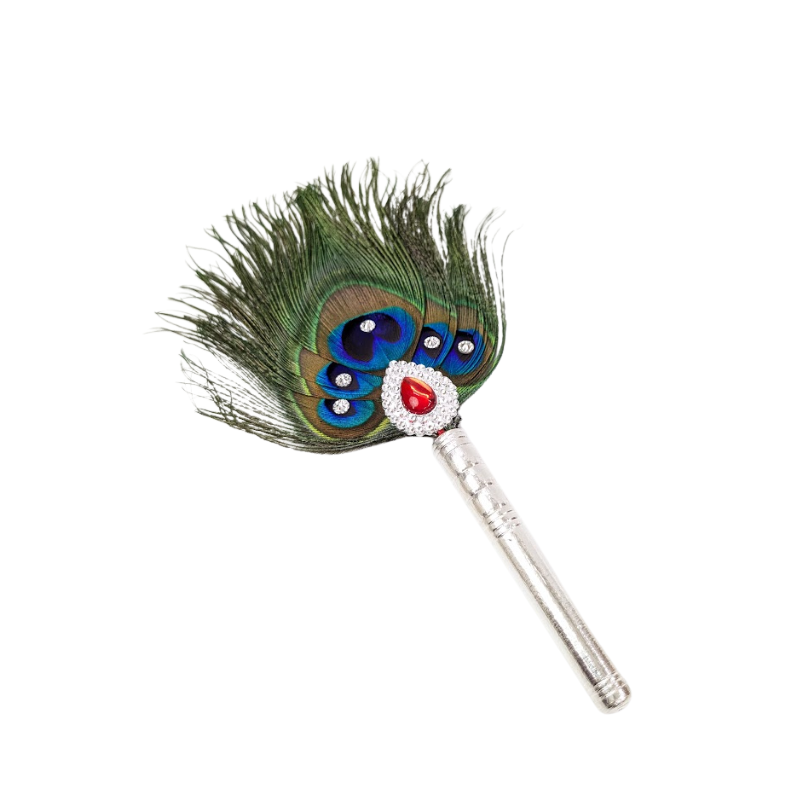 5 Par Pure Silver Mor Pankh Peacock Feather Shriramsilverworks