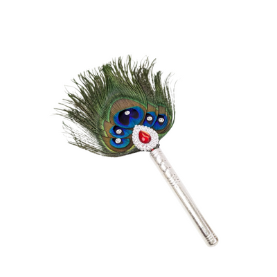 5 Par Pure Silver Mor Pankh Peacock Feather Shriramsilverworks