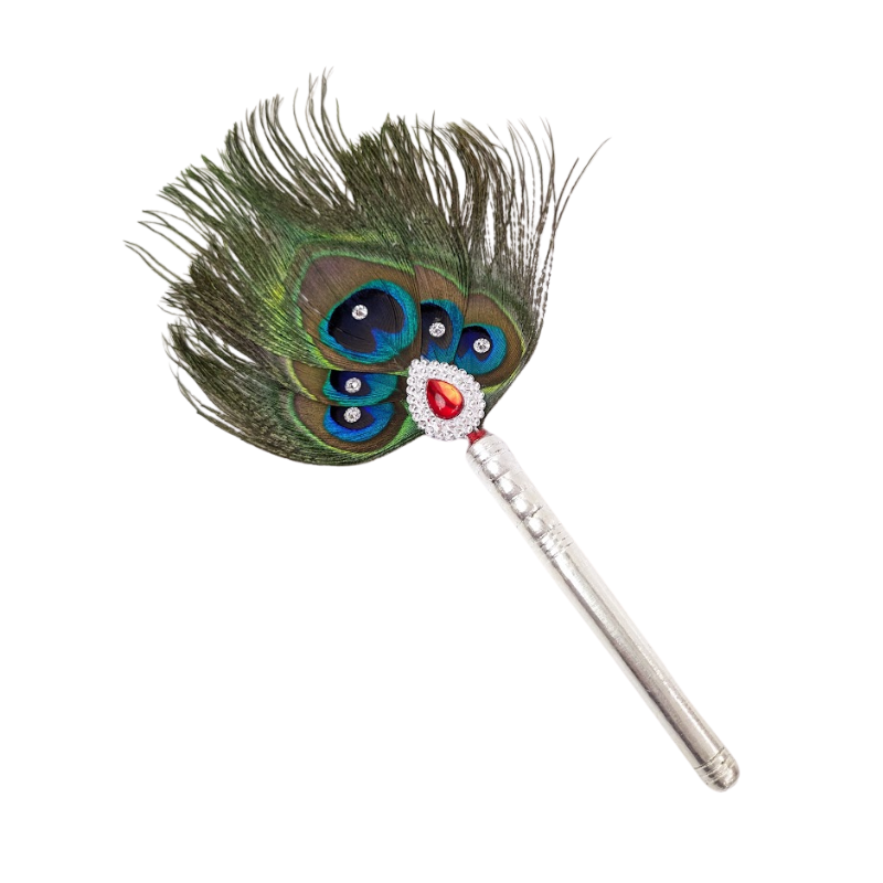 5 Par Pure Silver Mor Pankh Peacock Feather Shriramsilverworks