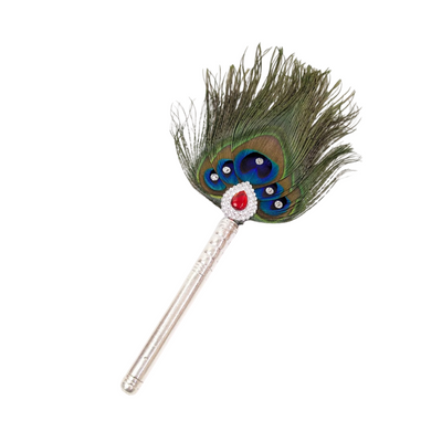 5 Par Pure Silver Mor Pankh Peacock Feather Shriramsilverworks