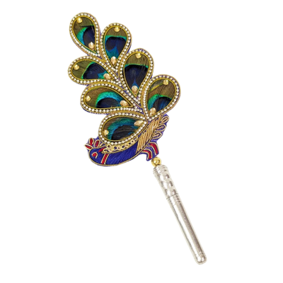 Handcrafted 7 Par Pure Silver Mor Pankh Patch Shriramsilverworks