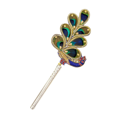 Handcrafted 7 Par Pure Silver Mor Pankh Patch Shriramsilverworks