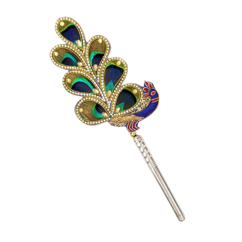 Handcrafted 7 Par Pure Silver Mor Pankh Patch Shriramsilverworks