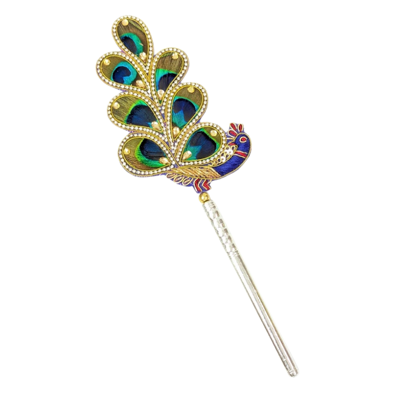 Handcrafted 7 Par Pure Silver Mor Pankh Patch Shriramsilverworks