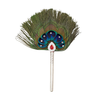 7 Par Pure Silver Mor Pankh Peacock Feather Shriramsilverworks