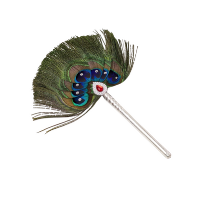 7 Par Pure Silver Mor Pankh Peacock Feather Shriramsilverworks