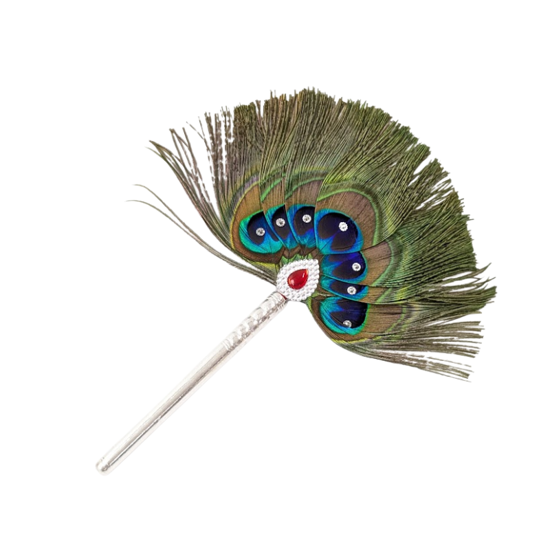 7 Par Pure Silver Mor Pankh Peacock Feather Shriramsilverworks
