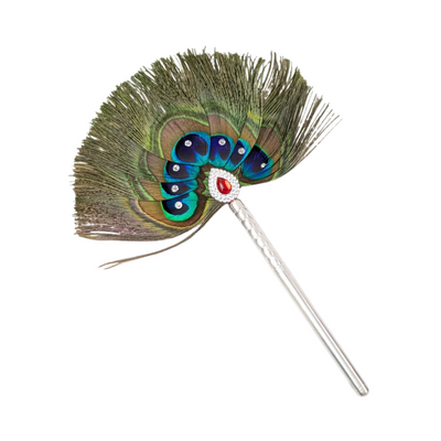 7 Par Pure Silver Mor Pankh Peacock Feather Shriramsilverworks