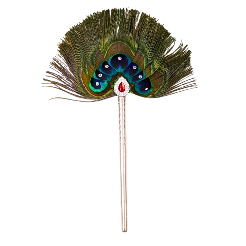 7 Par Pure Silver Mor Pankh Peacock Feather Shriramsilverworks