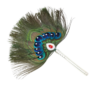 9 Par Pure Silver Mor Pankh Peacock Feather Shriramsilverworks