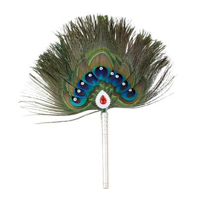 9 Par Pure Silver Mor Pankh Peacock Feather Shriramsilverworks