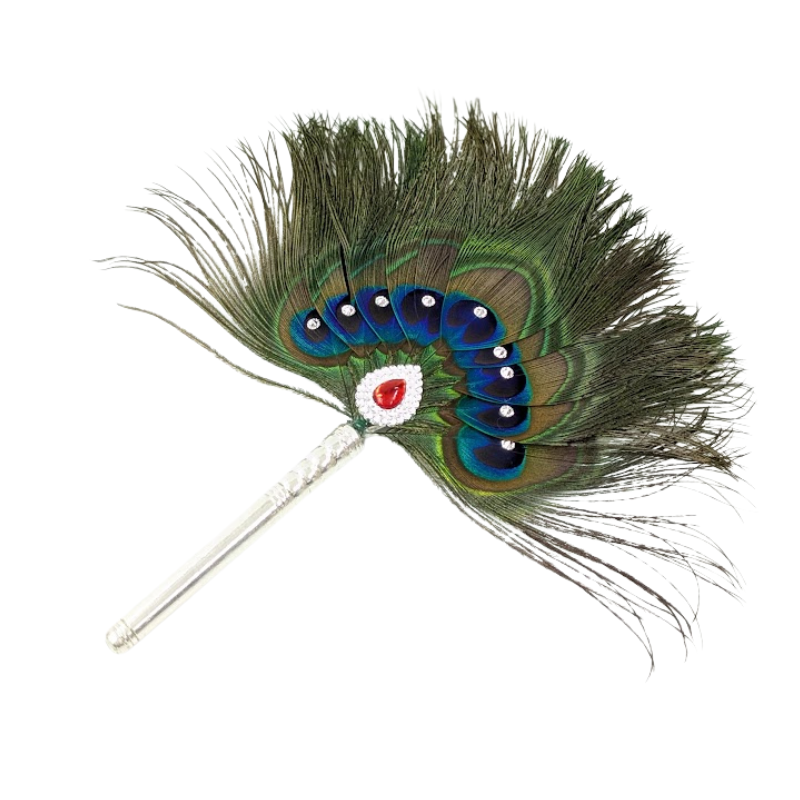 9 Par Pure Silver Mor Pankh Peacock Feather Shriramsilverworks