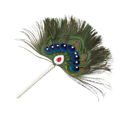 9 Par Pure Silver Mor Pankh Peacock Feather Shriramsilverworks