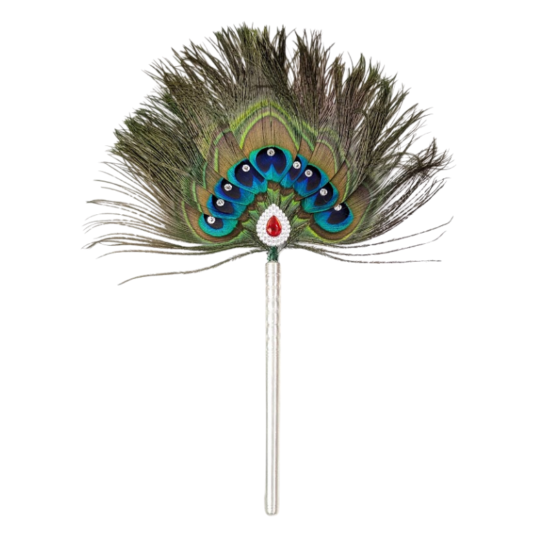9 Par Pure Silver Mor Pankh Peacock Feather Shriramsilverworks
