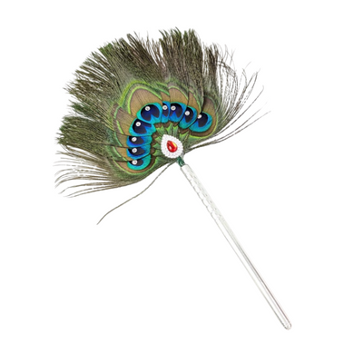 9 Par Pure Silver Mor Pankh Peacock Feather Shriramsilverworks