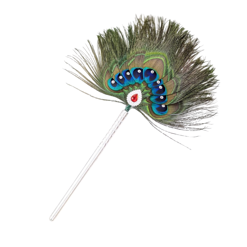 9 Par Pure Silver Mor Pankh Peacock Feather Shriramsilverworks