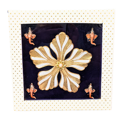 Royal Blue And White 10gm Silver Coin Gift Packaging Box Shriramsilverworks