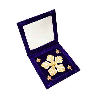 Royal Blue And White 10gm Silver Coin Gift Packaging Box Shriramsilverworks