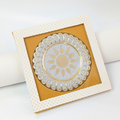 Exclusive 25gm Square Coin Gift Packaging Box Shriramsilverworks