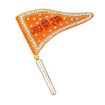 Pure Silver Jai Shree Ram Dwaja Flag Bhagwa Shriramsilverworks