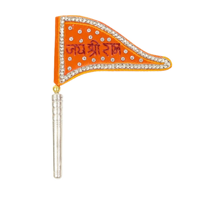 Pure Silver Jai Shree Ram Dwaja Flag Bhagwa Shriramsilverworks