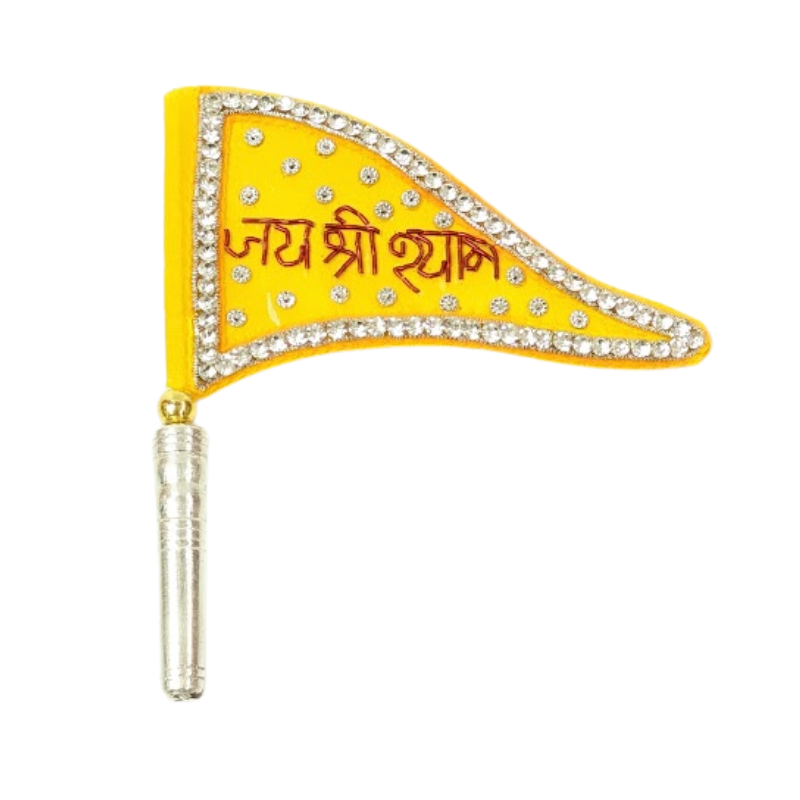 Pure Silver Jai Shree Shyam Dwaja Flag Khatu Shriramsilverworks