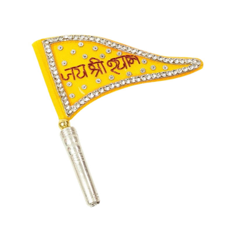 Pure Silver Jai Shree Shyam Dwaja Flag Khatu Shriramsilverworks